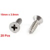 Sourcingmap Industry 15mm x 3.9mm Threaded Self Tapping Screws Drilling