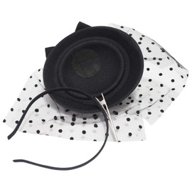 Ro Rox Grace Fascinator Hat Bow Net Vintage Weddings Tea Party Church Headband, Black, One Size