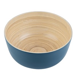Restaurantware - Bambuddha 25 Ounce Medium Salad Bowl, 1 Heavy-Duty Round Salad Bowl - Sustainable, Reusable, Blue Bamboo Serving Bowl, for Serving Salads, Fruits, and Appetizers