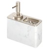 iDesign Dakota Resin Marble Pump with Ring Tray, Liquid Soap