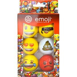 Emoji Golf Balls, 6 Pack, Bilingual French/English Packaging
