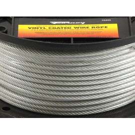 Forney 70452 Wire Rope, Vinyl Coated Aircraft Cable, 250-Feet-by-1/8-Inch thru 3/16-Inch