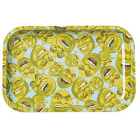 Silver Buffalo Shrek Face Pattern Tin Tray 11" x 7"