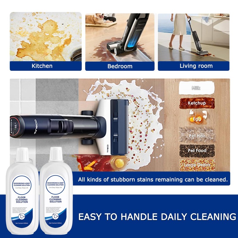 2 Packs Floor Cleaner Solution Compatible with Tineco Cleaning Solution