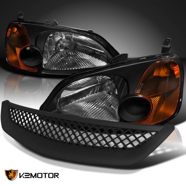 Spec-D Tuning Fits 2001-2003 Honda Civic 2/4Dr Coupe Sedan Black