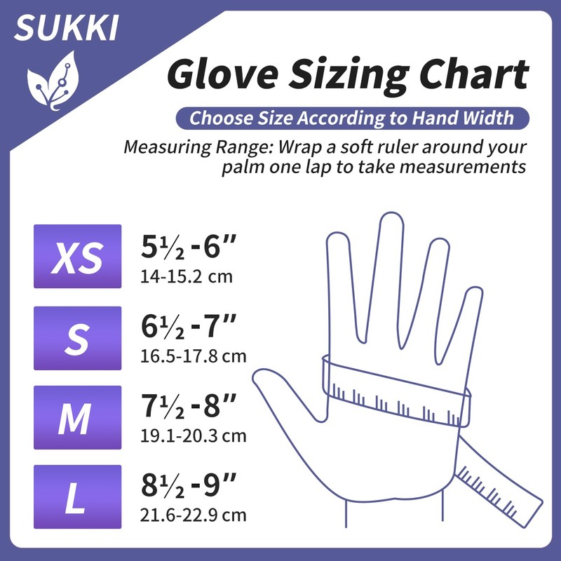 SUKKI Nitrile Disposable Gloves 5Mil,100 Pcs Heavy-Duty Exam Gloves, Latex-Free