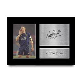 HWC Trading A4 Vinnie Jones Wimbledon FC The Crazy Gang Gifts Printed Signed Autograph Picture for Fans and Supporters - A4