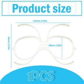 WJccsee Universal Ski & Snowboard Goggles Prescription Adapter - Optical Insert for Glasses, Flexible TR90 Frame, Fits Most Goggles for Men & Women, Ideal for Skiing, Motocross, and Outdoor Sports