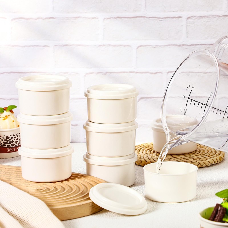 Threehoney 8 Pcs Shaved Ice Block Molds with Lids Food-grade
