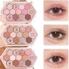 Unyoke Cute Honeycomb Makeup Palette, 12 Colors Eyeshadow Palette, Waterproof,