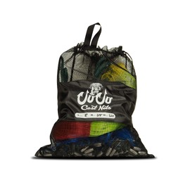 JUJU Cast Nets Storage Bag 16"x20" - Heavy-Duty Mesh & Identity Label for Cast Nets, Beach, Fishing