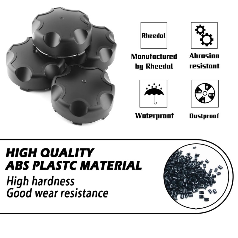 Rheedal 4Pcs 107.1mm/4.22Inch Center Caps for OEM Can-Am Wheel Rim