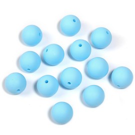 【B170】 Beads for DIY Projects: 15mm Round, Mixed Color, 30Qty PRINT, 50Qty SOLID Silicone Beads - B170:_YM372