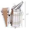 Stainless steel + leather Bee Hive Smoker with Heat Shield