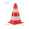 Relaxdays Warning Cones, Set of 10, Stackable, Traffic Cones, Lace