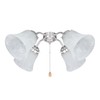 Aspen Creative 23030-4A Transitional Alabaster Bell Shape Ceiling Fan Glass