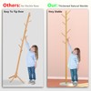 Durmmur Heavy Duty Coat Rack with Natural Marble Base, Freestanding
