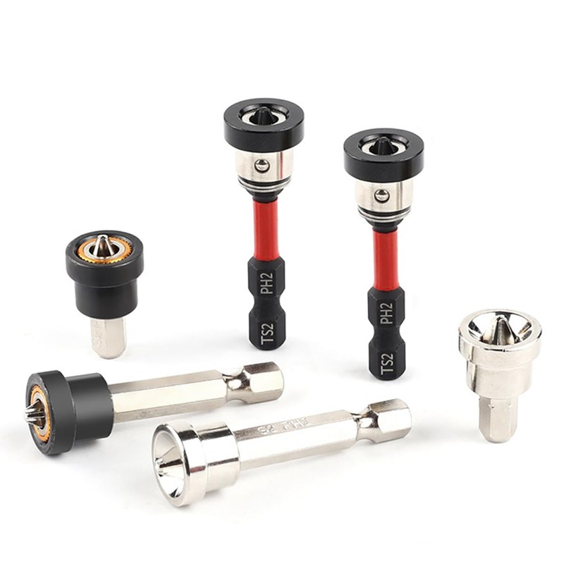 5pcs TEURSA ® Magnetic Drywall Screw Setter Bits – Adjustable