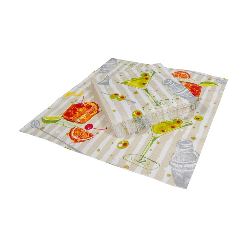 Caspari Speakeasy Cocktail Napkins - 20 Per Package