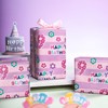 WRAPAHOLIC 9th Birthday Wrapping Paper - 6 Sheets Pink Happy
