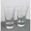Patron Tequila 2oz Shot Glasses, 3.5" tall with weighted bottom