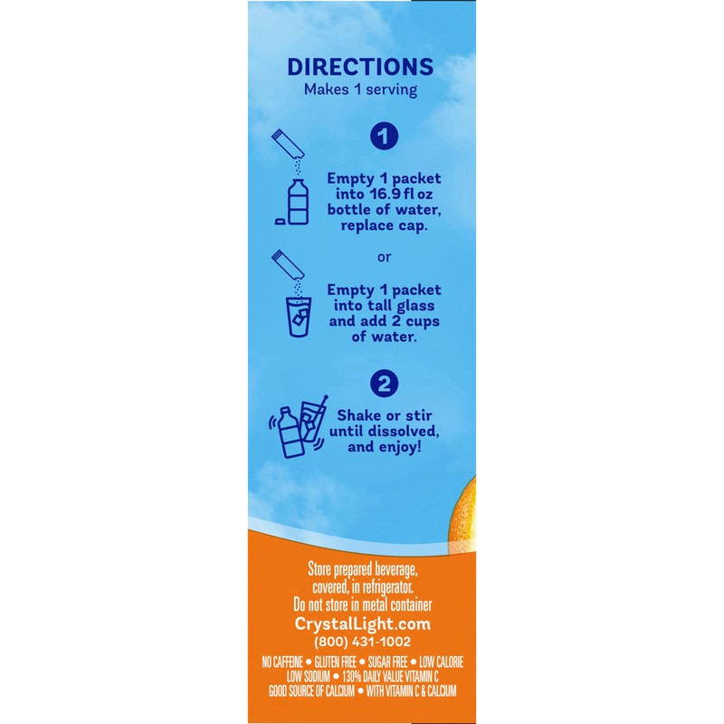 Crystal Light On The Go Sunrise Classic Orange Drink Mix,