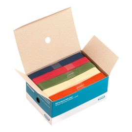 Elba 250 Stapling Strips Made of Recycled Cardboard, 5 Colours, Filing Strips, Blue Angel Certified