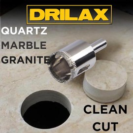 Drilax 1-1/4" Diamond Drill Bit | Triple-Coated Alloy Steel Hole Saw for Grab Bars, Tile Anchors & Faucets | for Ceramic, Tile & Glass