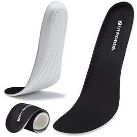 7STROBBS Shoe Insoles for Men Women – Comfort Insoles Replacement Cushions, Soft & Breathable, Shock Absorbing & Sweat-Wicking, Work Shoes Support for All-Day Comfort, Black, US9-11