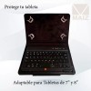 Maíz Funda Protectora C/teclado Bluetooth Para 7 Y 8 Pulgadas