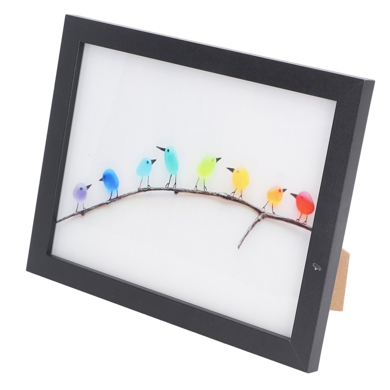 Sea Glass Rainbow Birds Wall Decor Seaglass Colourful Bird Art