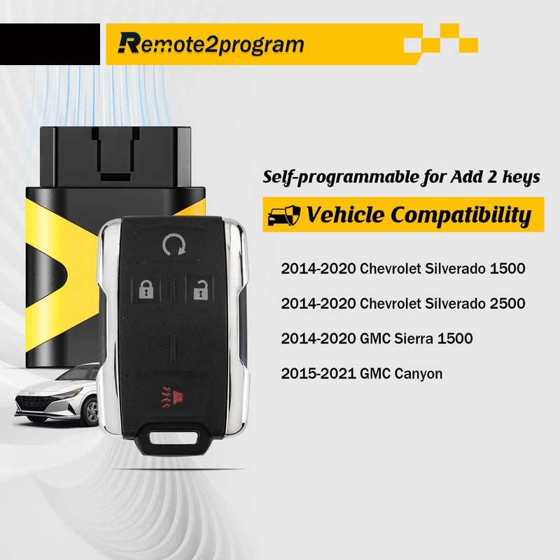 Remote2program Simple and Safe Self Programming Car Key Keyless Entry