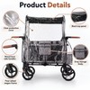 Stroller Wagon Rain Cover for W4 Quad Stroller – Plastic