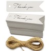 HOMETOOLS.EU® 100 Kraft Paper Gift Tags "Thank You" Label, 7