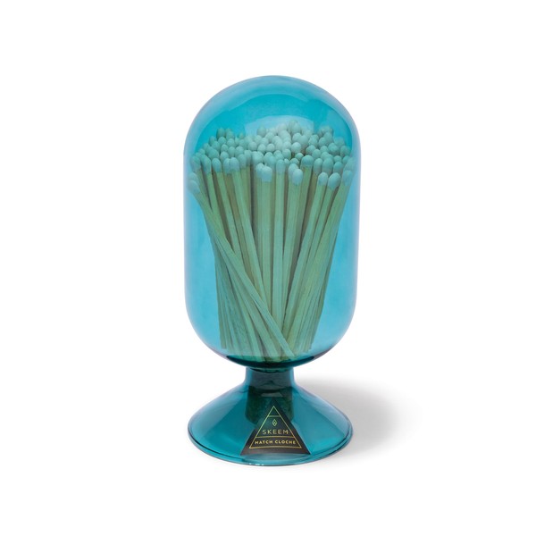 Skeem Glass Match Cloche - Teal - Includes 120 Small
