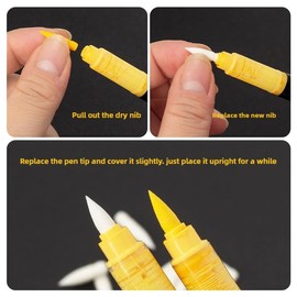 Marker Pen Tips Liquid Acrylic Marker Replacement Tips Marker Accessories Compatible with GUANGNA 8101 Series for 12/24/48/64/128/200/240 Color Sets(30pcs)