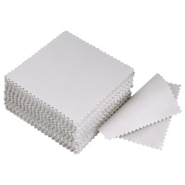 THJOPOKEEL Paño de limpieza de joyería, 100 piezas, microfibra para plata, oro, platino y relojes (gris)