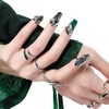 Women's Fingertip Nail Rings, Adjustable Opening Nail Art Charms Accessories,
