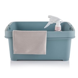 Minky Storage Caddy with Divider, 10L Capacity, Foldaway Handle, UK Made
