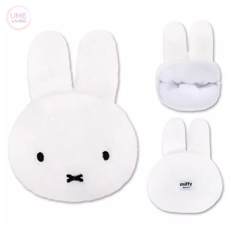 Miffy 미피 얼굴 파우치 뽀글이 미니 화장품 가방 동전지갑 Miffy