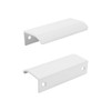 Tsnamay 2Pcs 3.15" White Arc Surface Pull,White Edge Pulls Furniture