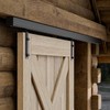 TOPCCJHHD 6.6FT/80'' Box Rail Sliding Barn Door Hardware Kit Ceiling