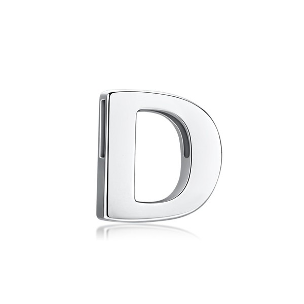 CANDYFANCY D Initial Pendant 925 Sterling Silver Letters Personalized Alphabet
