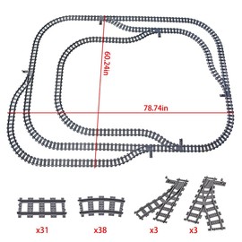 Building Blocks Train Track System - Urban Railway Accessories for Major Brands