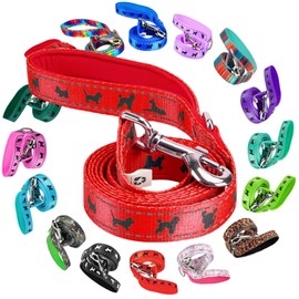 EcoBark Dog Leash - Soft & Reflective Comfort Training Leashes with Padded Handle - Strong Durable Heavy Duty - Training and Pulling for Small, Medium or Large Dogs (Red)