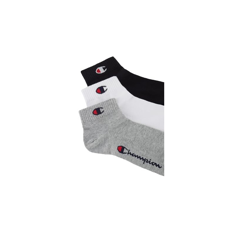 Champion Unisex Socks (Pack of 3), Mottled light grey