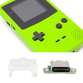 Create idea 1Pc Game Console DIY Interface Module USB-C Charging Port GBASP to USB-C Adapter with Transparent Bevel Cover Compatible with Gameboy