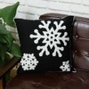 Elife Soft Square Christmas Snowflake Home Decorative Canvas Cotton Embroidery