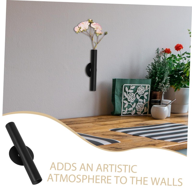 ABOOFAN Wall Mounted Metal Hanging Plant Holder Single Stem Vase