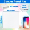 20 Packs Blank Canvas Panels Board, 20 x 20 cm(8"